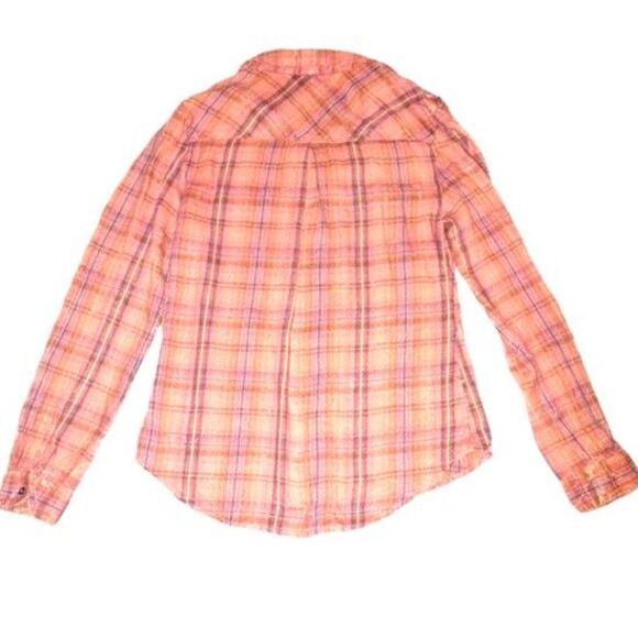 Maurices Aged Red Plaid Button Front Shirt Womens Size S - Picture 2 of 7